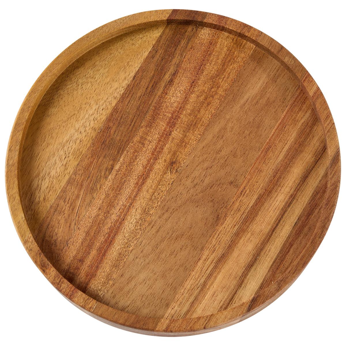 MISKA DO SAŁATY BG-0378 - kolor akacjowy/przejrzysty, Design, drewno/szkło - Ambia Home