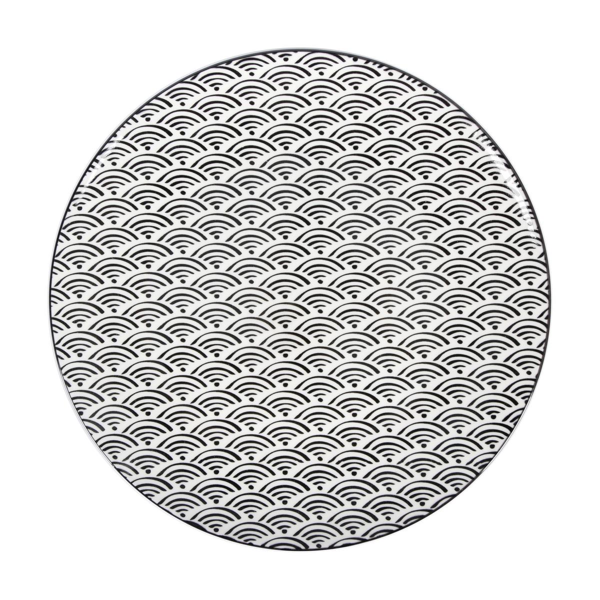Lapostányér Shiva - fekete/fehér, Lifestyle, kerámia (27cm) - Mömax