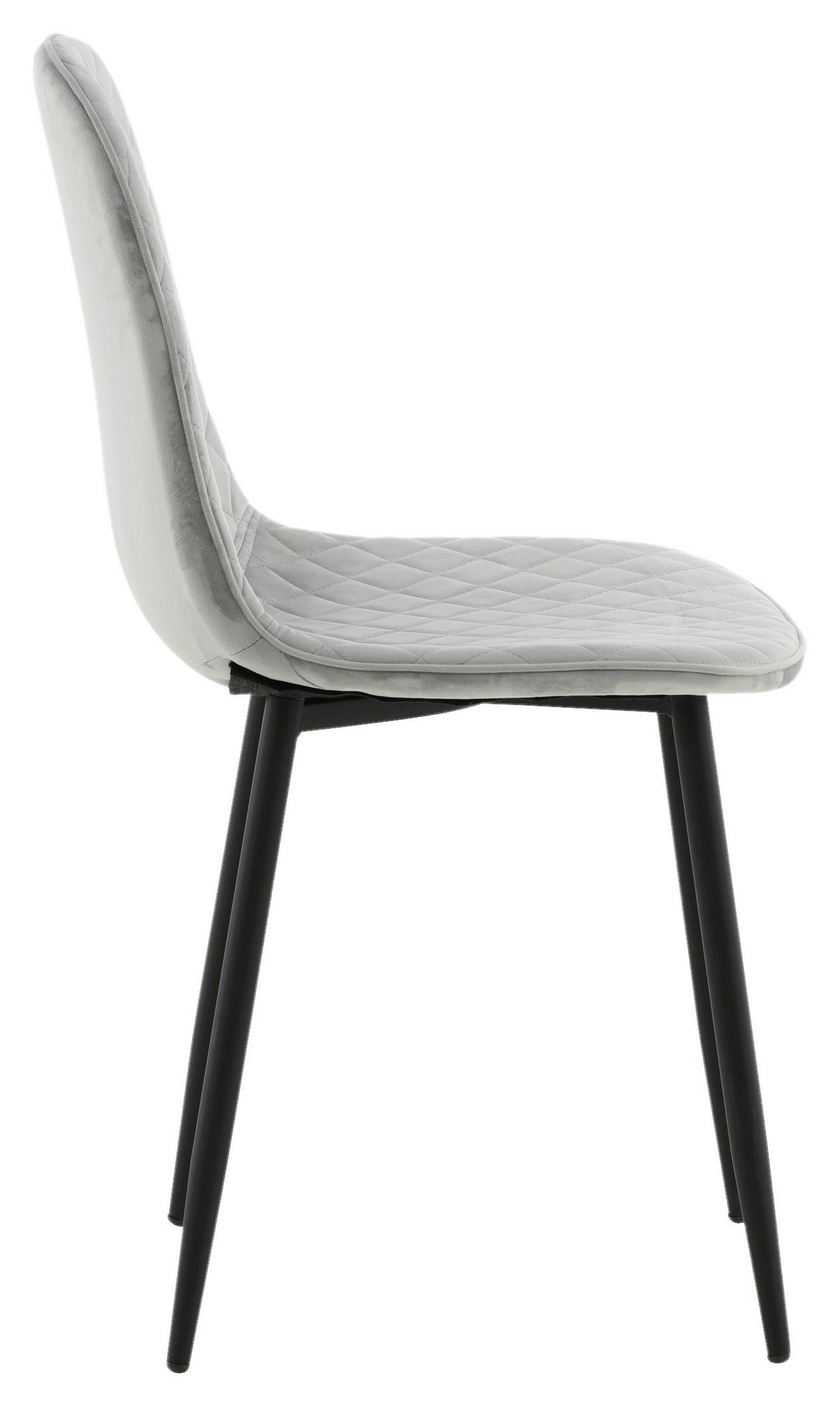 STUHL-SET POLAR - Schwarz/Grau, Design, Textil/Metall (44/86/52cm) - Livetastic