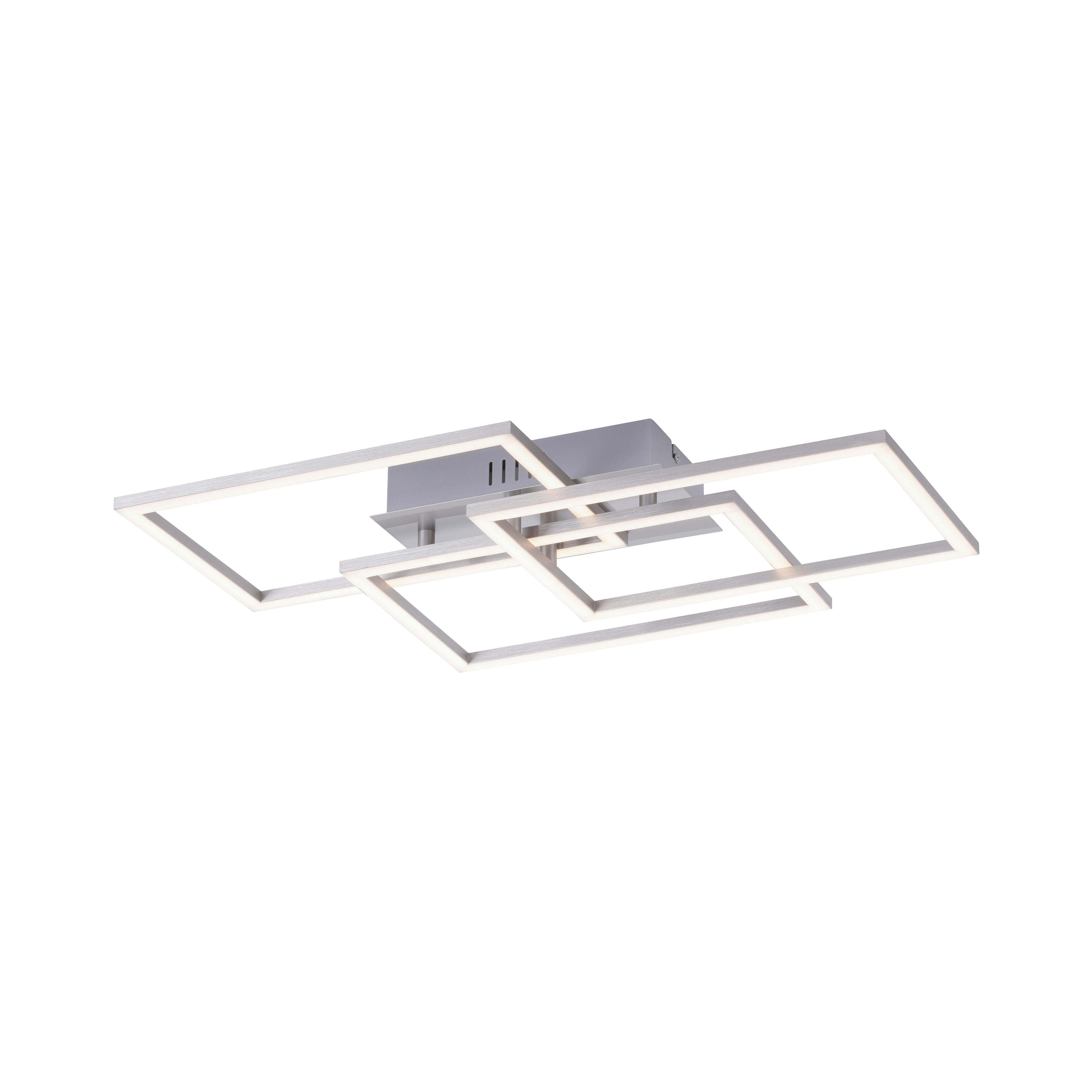 LED-Deckenleuchte Iven max. 31 Watt - Alufarben, Design, Kunststoff/Metall (54/33,5/7,5cm)