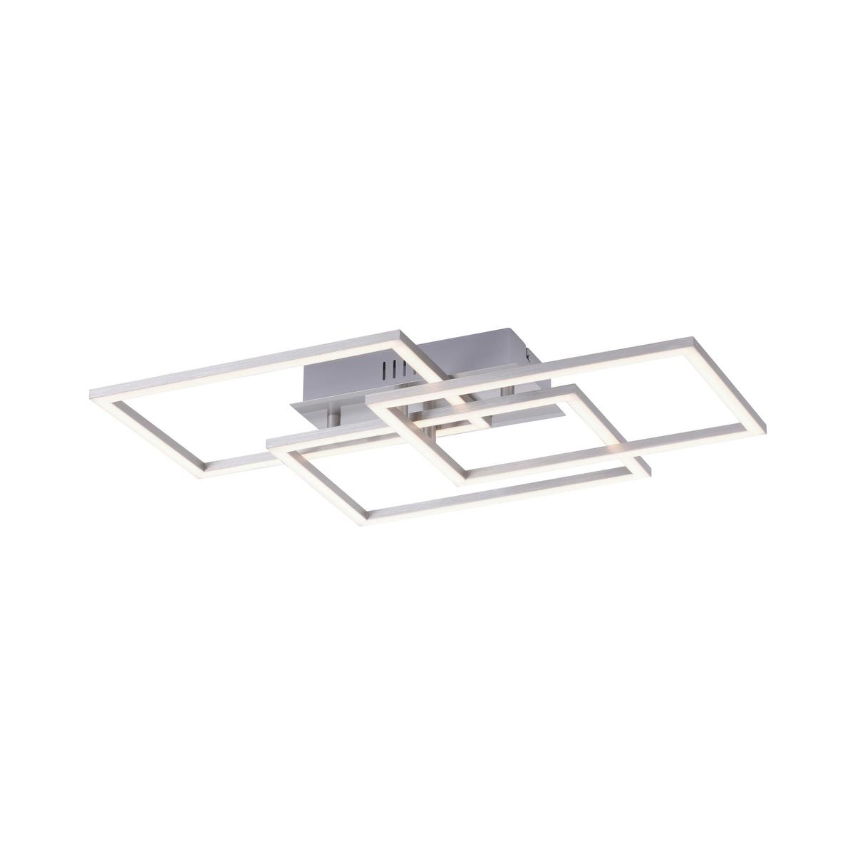 LED-Deckenleuchte Iven max. 31 Watt - Alufarben, Design, Kunststoff/Metall (54/33,5/7,5cm)