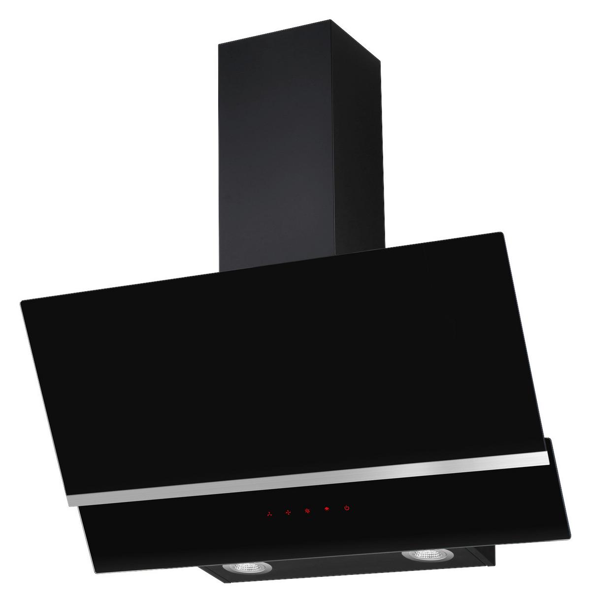 Dunstabzugshaube 60262 - Edelstahlfarben/Schwarz, LIFESTYLE, Glas/Metall (90/113,8/37,8cm) - Mican