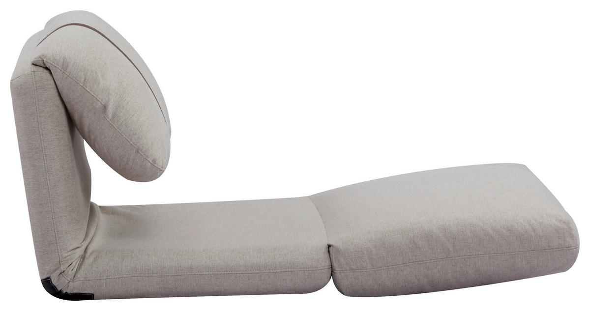 FOTEL Z FUNKCJĄ SPANIA ALMA - beżowy/ciemnobrązowy, Design, tkanina (78/58/82cm) - Livetastic