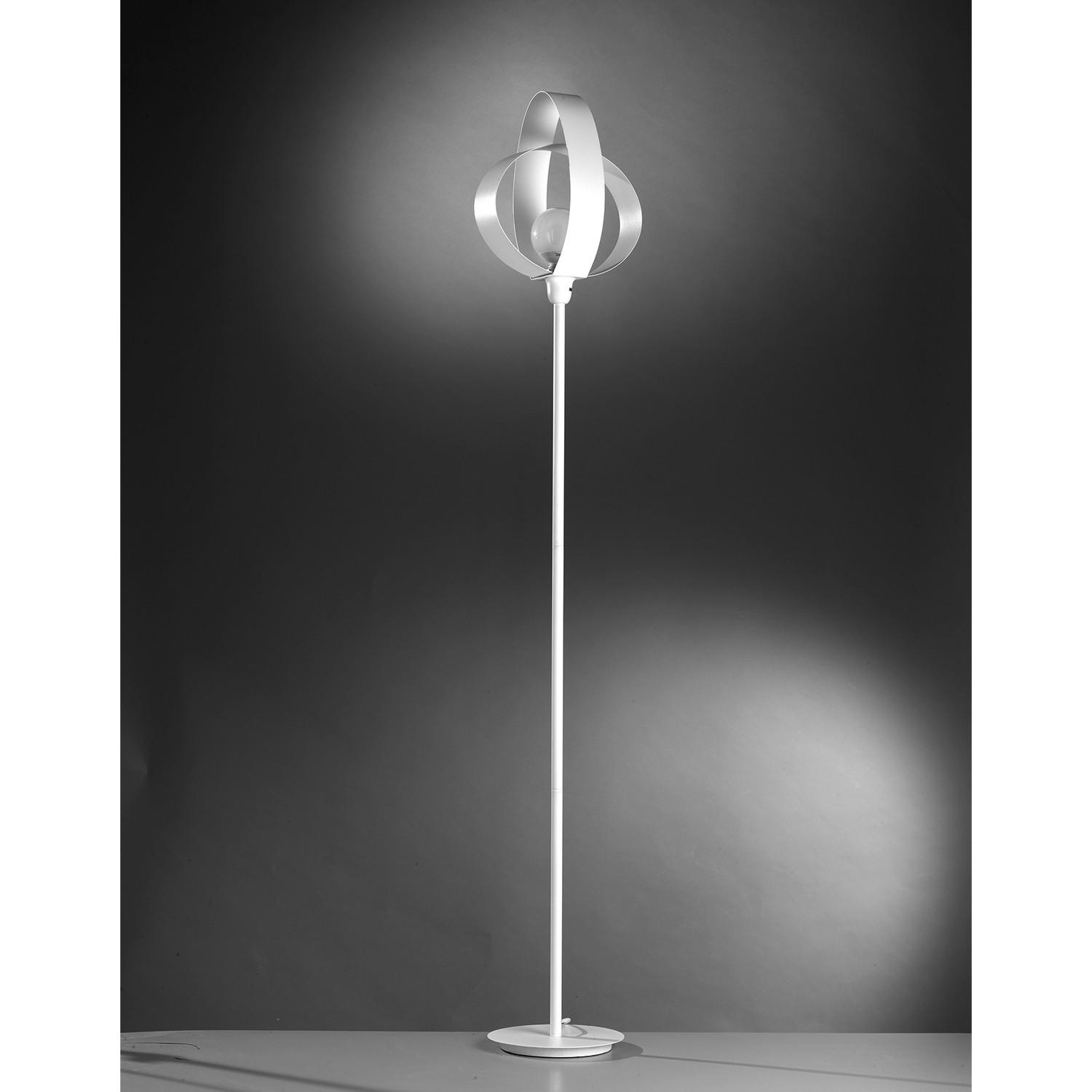 Stehleuchte Serena Weiß max. 22 Watt - Weiß, Design, Metall (30/160cm)