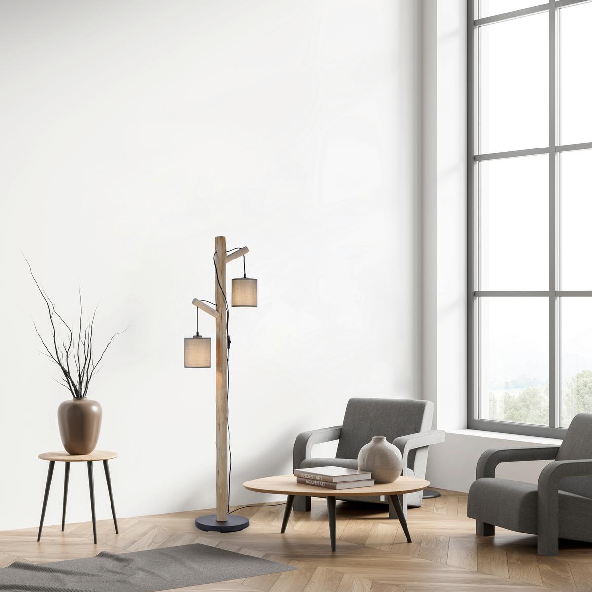 LAMPA STOJĄCA 15785-29 TRIBU - taupe, Natur, tworzywo sztuczne/metal (39/28/150cm)