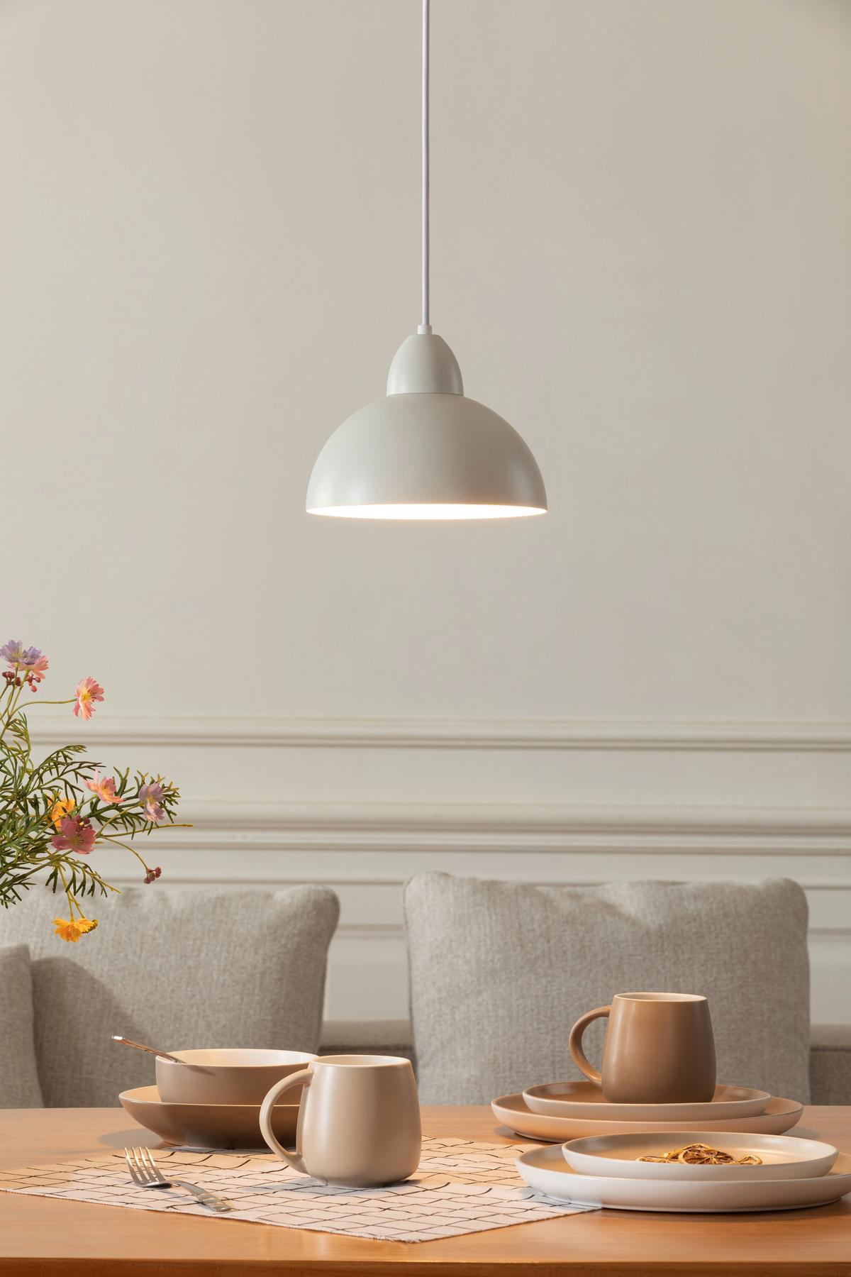 Lampă suspendată Michael - alb, Modern, plastic/metal (20/100cm) - Mömax