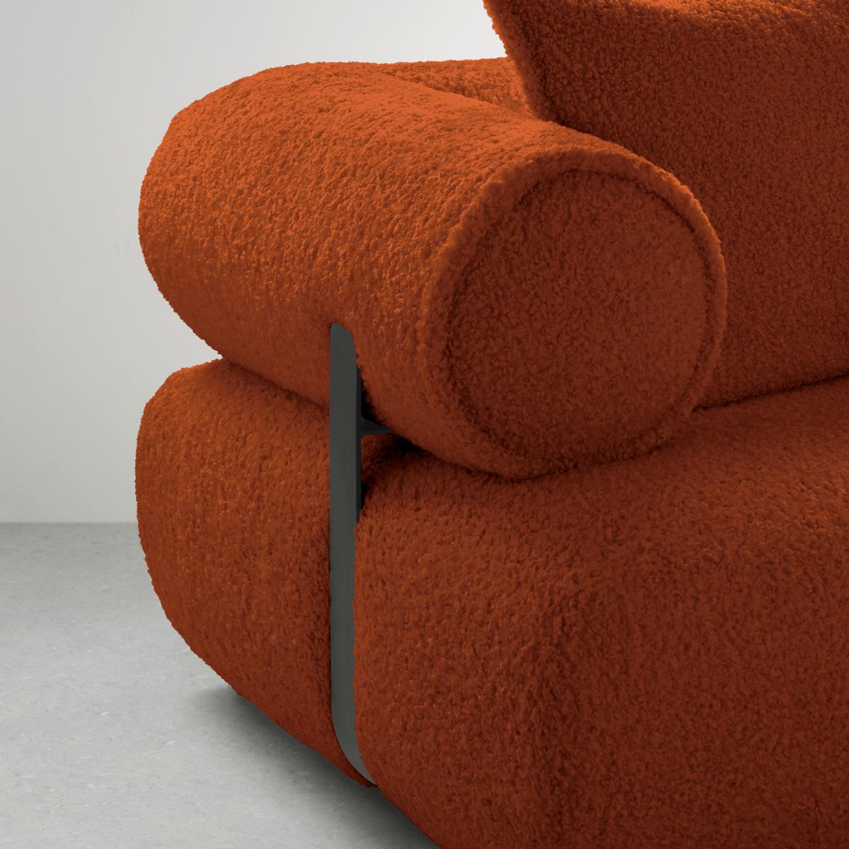 Wohnlandschaft Casimir Kupferfarben - Schwarz/Kupferfarben, LIFESTYLE, Kunststoff/Textil (310/180cm) - Premium Living