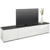 TV-BÄNK MUNDI - vit/vit högglans, Modern, metall/trämaterial (240/51/45cm) - Mömax