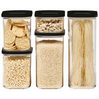 ZESTAW POJEMNIKÓW KUCHENNYCH 106994040400 - czarny/przezroczysty, Konventionell, tworzywo sztuczne (14,7/27,5/23cm) - Mepal