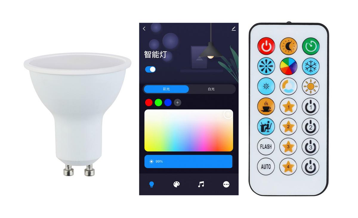 ŻARÓWKA LED COLOUR - biały, Basics, tworzywo sztuczne/metal (5/5,6cm) - Boxxx