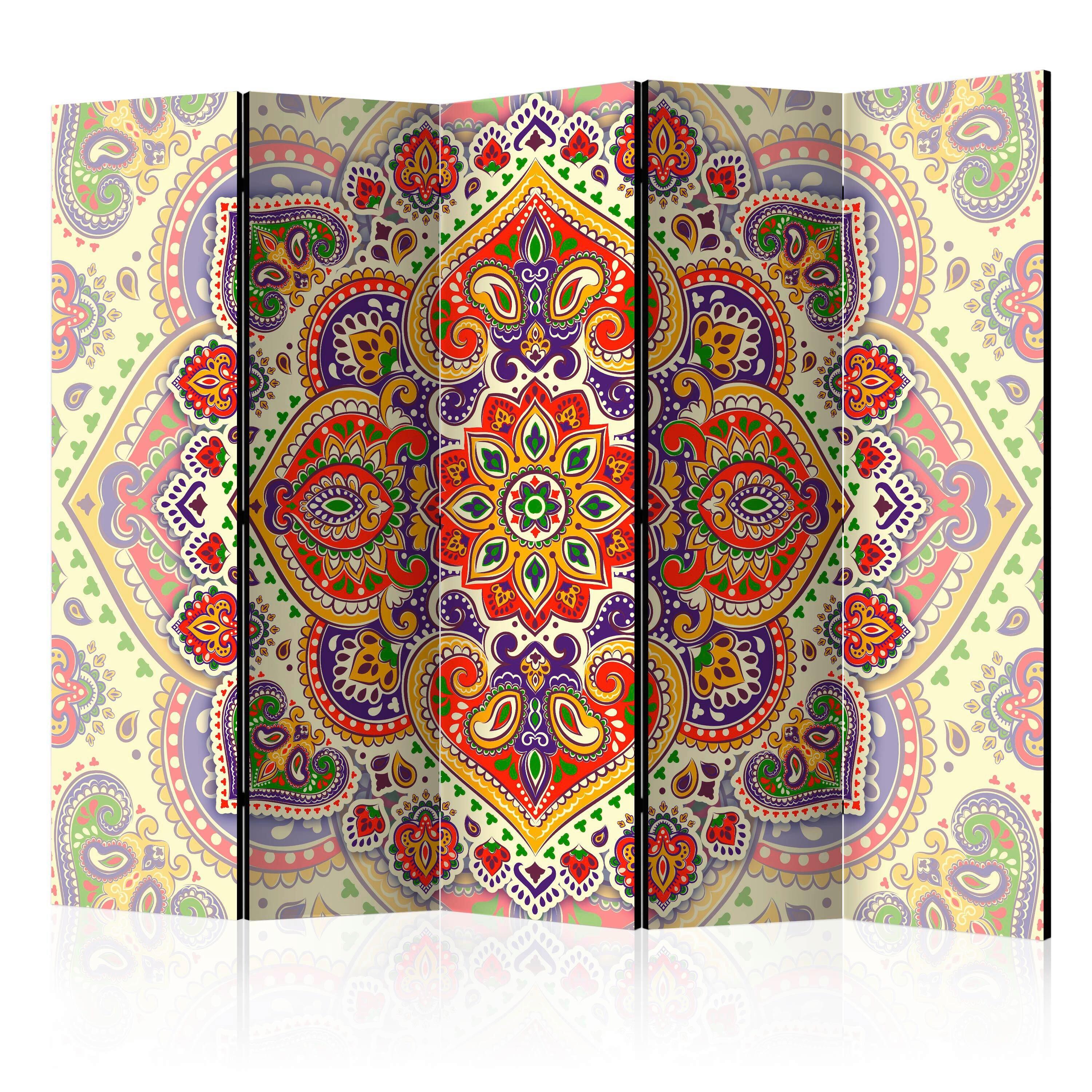 Paravan Unusual Exoticism I, 5-Delni, Dvostranski - večbarvno, Basics, tekstil/les (225/172/3cm) - artgeist