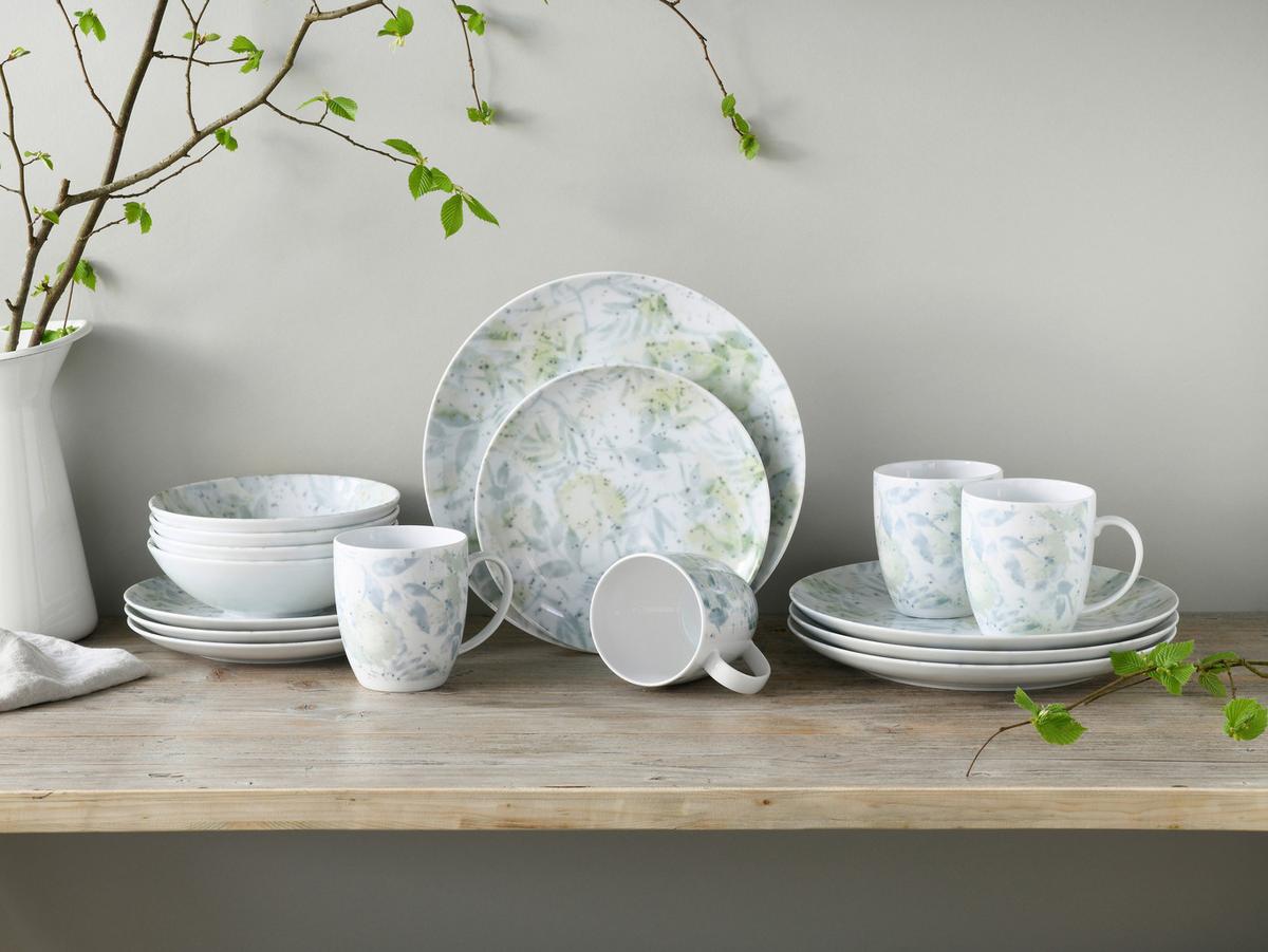 Kombinirani Servis Home Tropical, 16-Delni - zelena, Basics, keramika - Creatable