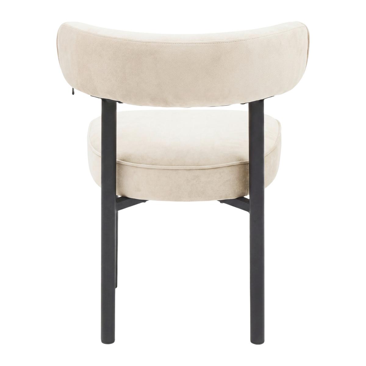 Stuhl Helga Schwarz/Beige - Beige/Schwarz, MODERN, Holz/Textil (62/79/59cm) - Mömax