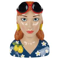 Vase Zene Multicolor - Hellbraun/Hellrot, Kunststoff (17,5/22,5/14cm) - Mömax