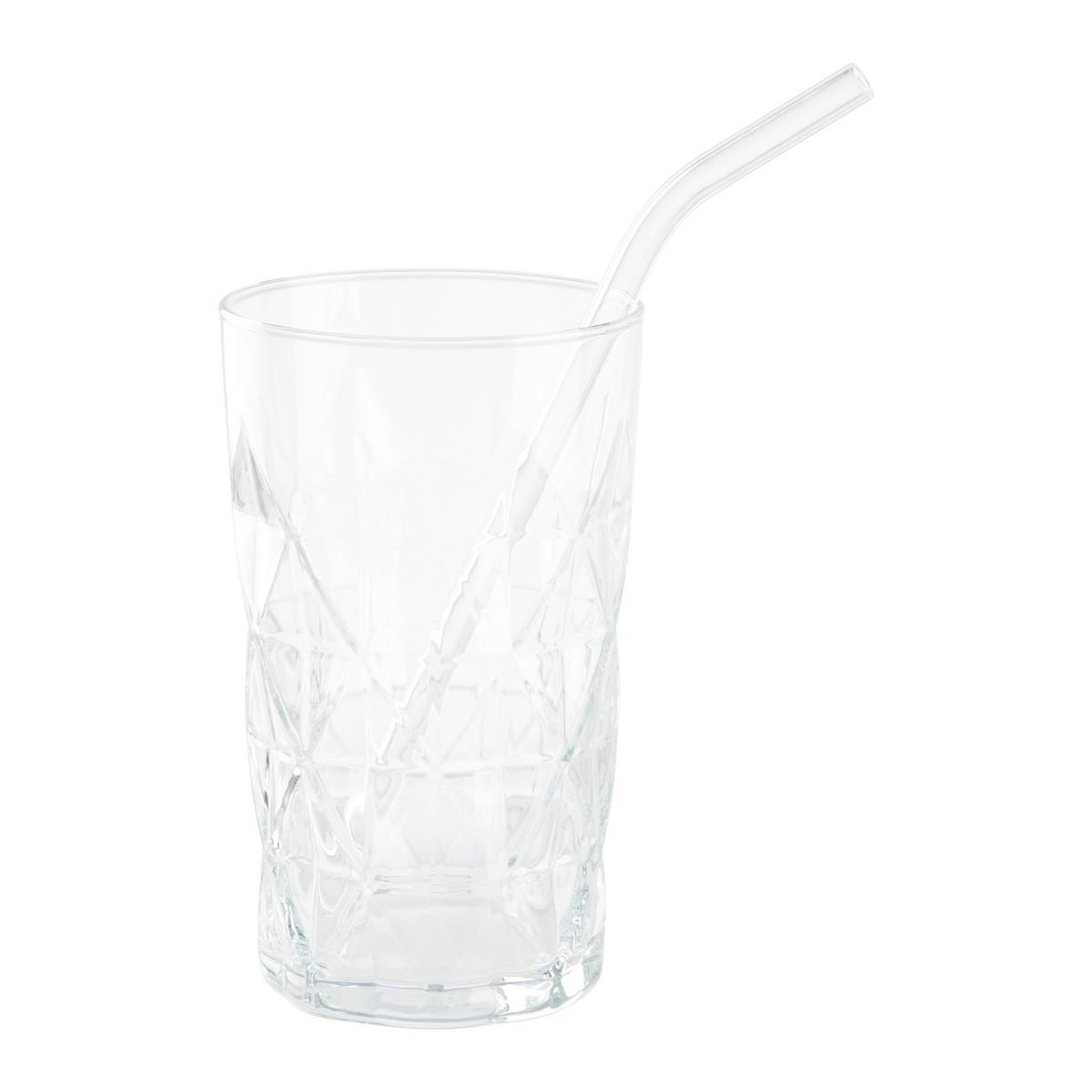 Trinkhalm Jessy aus Glas - Klar/Transparent, Glas (20cm) - Premium Living