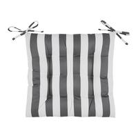 Sitzkissen Amore Streif Grau/Weiß ca. 45x45cm - Weiß/Grau, Textil (45/45cm) - Mömax