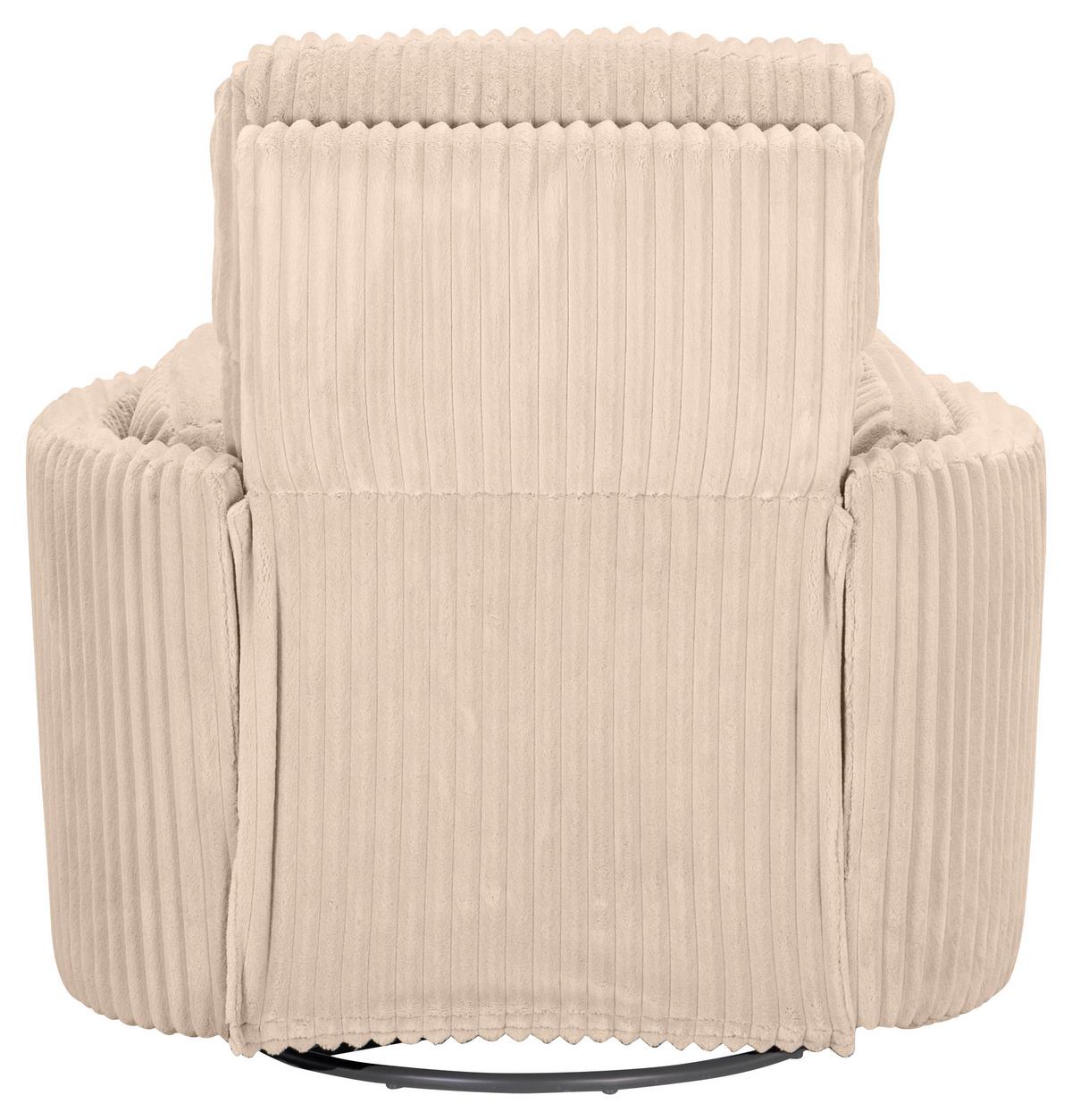 Fotelj Palermo, Bež - črna/bež, Design, kovina/tekstil (100.5/96/103.5cm) - Livetastic