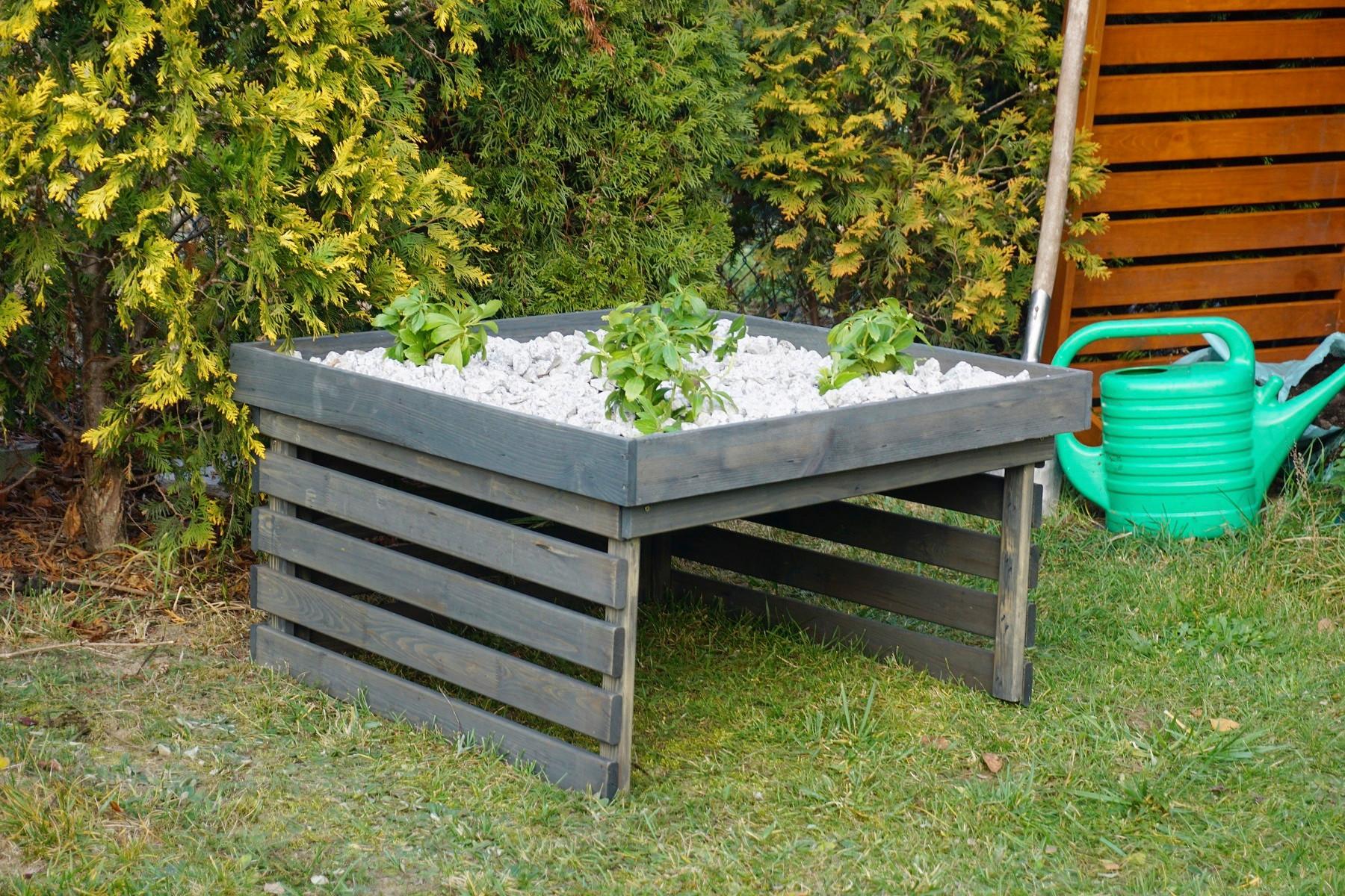 MAŁY GARAŻ 74-216 - szary, Basics, drewno (84/46/78cm) - Atrigo