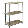 Etajeră Timilli - culoare lemn stejar/culoare crom, Modern, compozit lemnos/metal (60/76/30cm) Etajeră Timilli - culoare lemn stejar/culoare crom, Modern, compozit lemnos/metal (60/76/30cm)