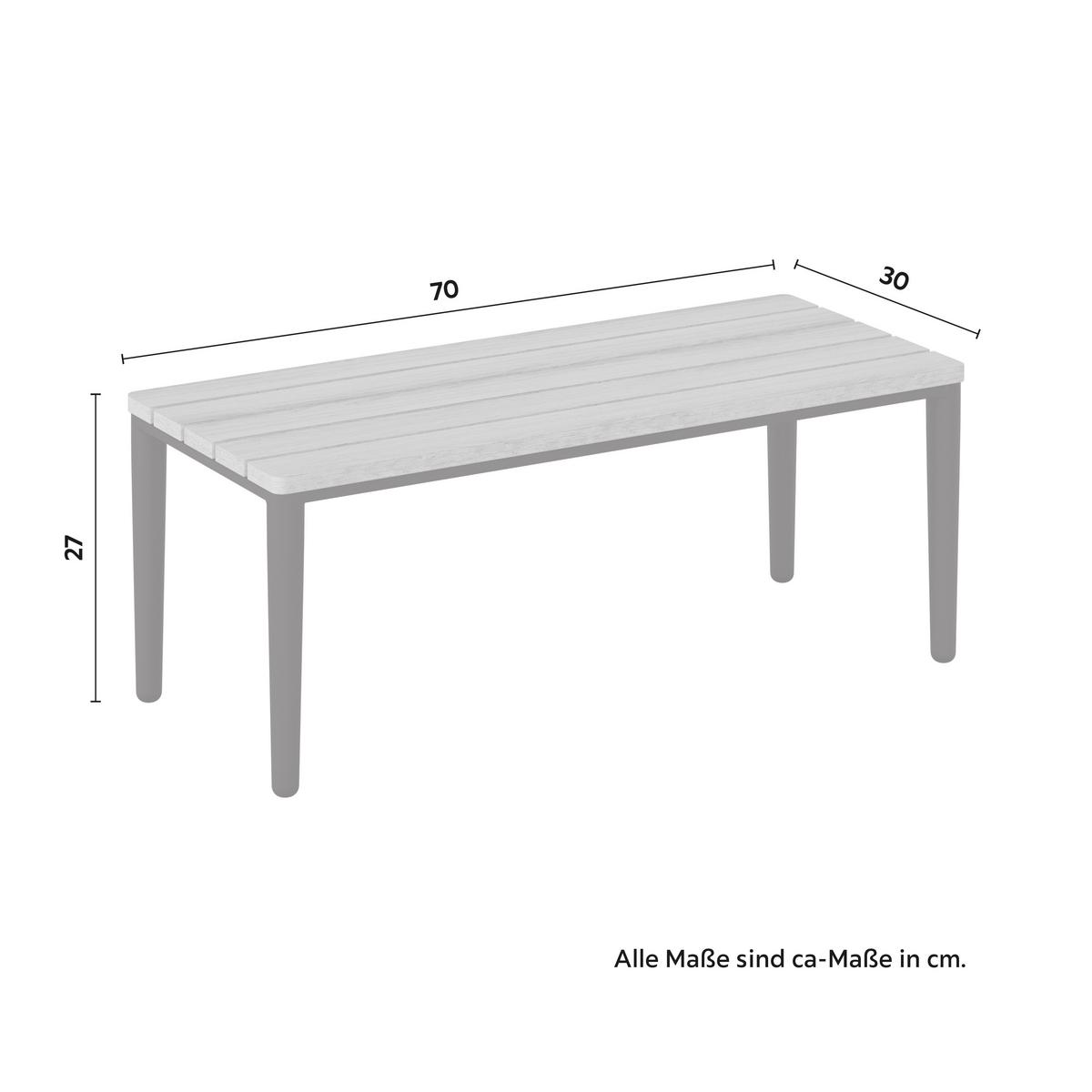 Loungegarnitur Enja Hellgrau Metall/Outdoorstoff +Abdeckung - Hellgrau/Schwarz, MODERN, Kunststoff/Textil (104/60/70cm) - Bessagi Garden