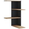 Eckregal BALOS Schwarz ca. 45x77x45cm - Honigeiche/Schwarz, LIFESTYLE, Holzwerkstoff (45/77/45cm) - MID.YOU