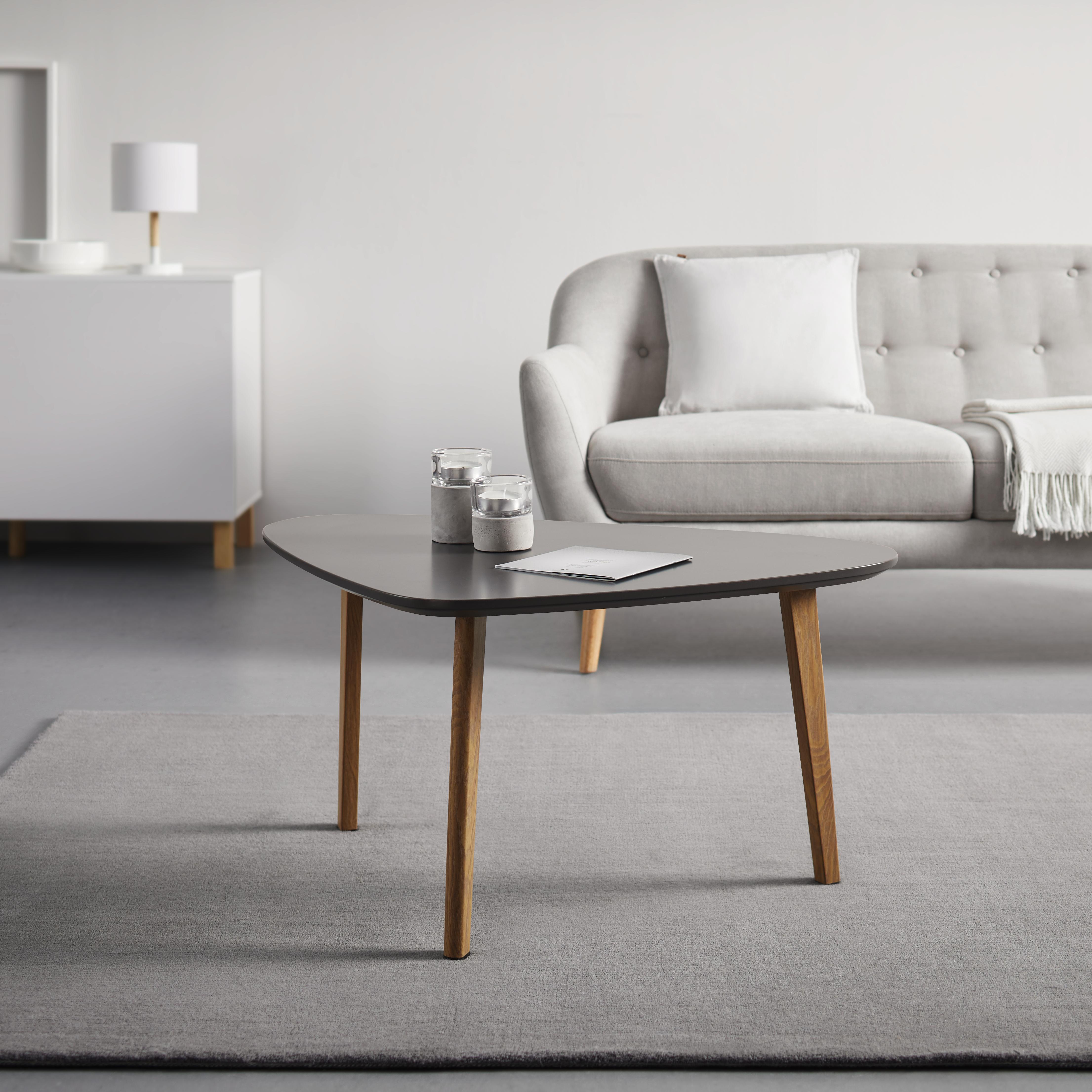 Couchtisch in Grau/Buchefarben ca.90x60cm 'Kimi' - Buchefarben/Grau, MODERN, Holz/Metall (60/90/44,5cm) - Bessagi Home