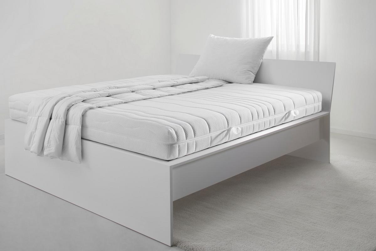 Matratze Nobi H3 ca. 90x200cm - Weiß, Textil (90/200cm) - Nadana