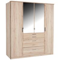 Ormar Za Odjeću Aachen - boje hrasta/boje aluminija, Konvencionalno, drvni materijal/plastika (180/198/58cm) - Based