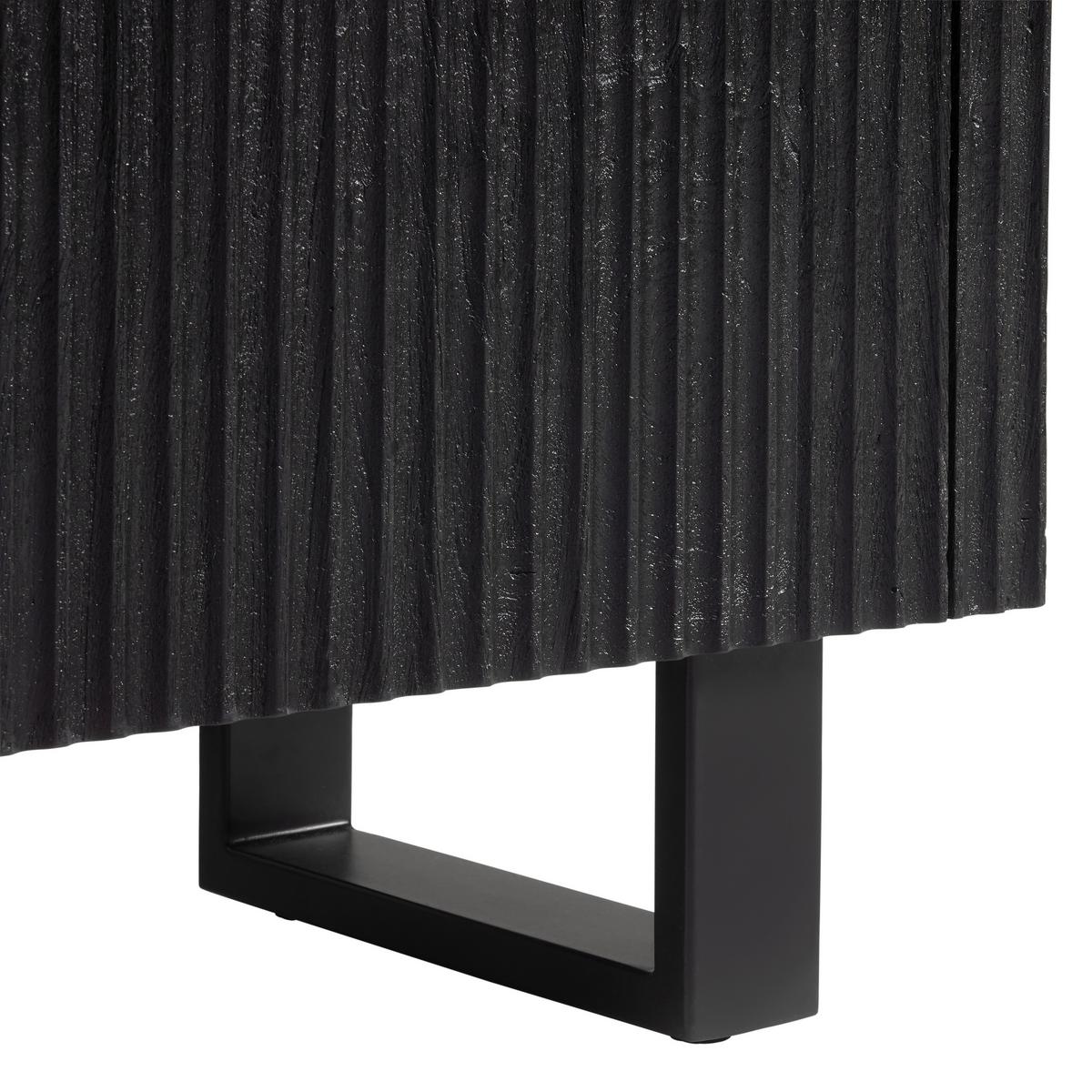 KOMODA WYSOKA HIGHBOARD - czarny/kolor złoty, Design, metal/drewno (90/150/40cm) - Livetastic