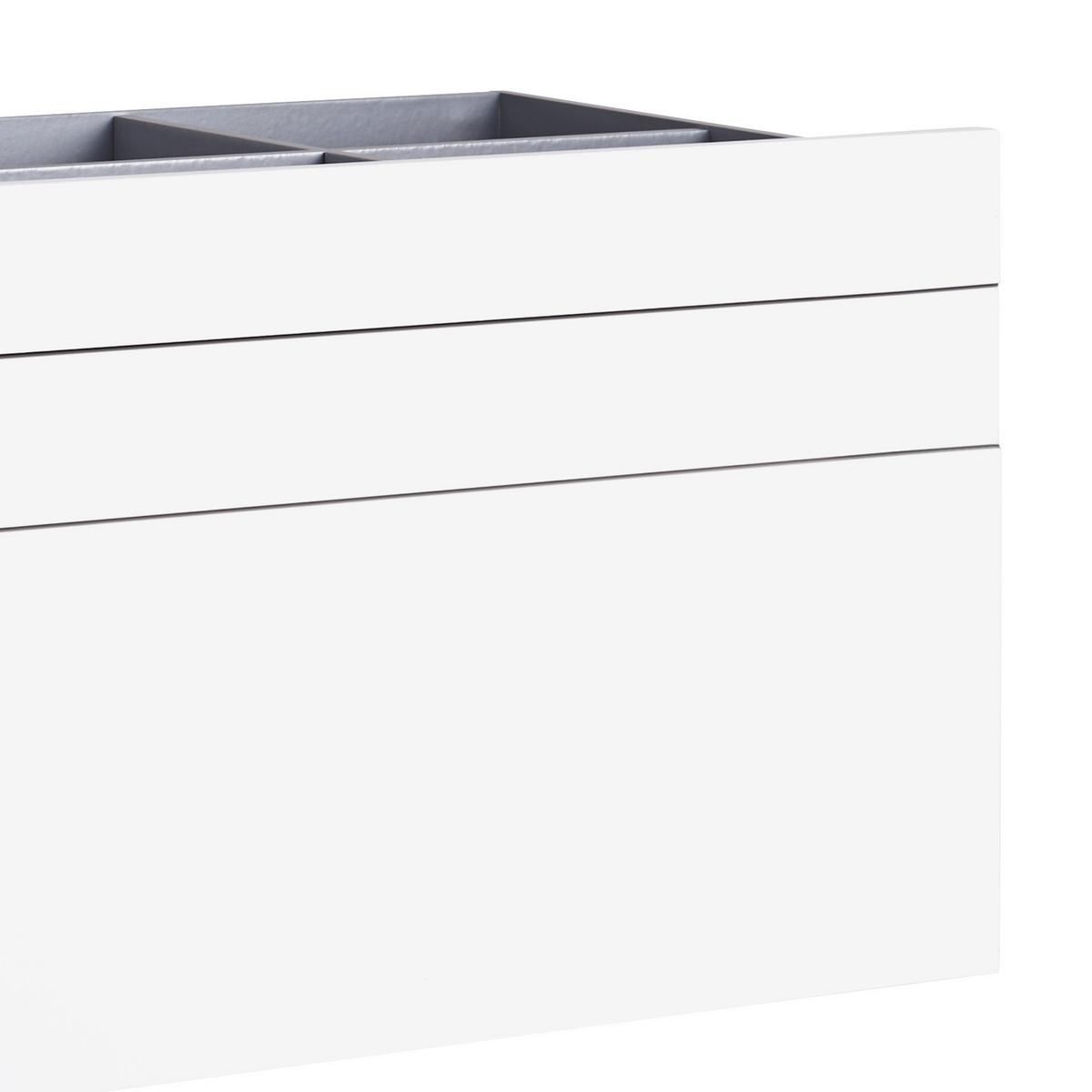 set sertare UNIT - alb lucios intens, Modern, material pe bază de lemn (91/50,3/47cm) - Ondega