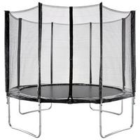 Trambulin Védőhálóval Jump - fekete/ezüstszínű, műanyag/fém (305/256cm) - Modern Living