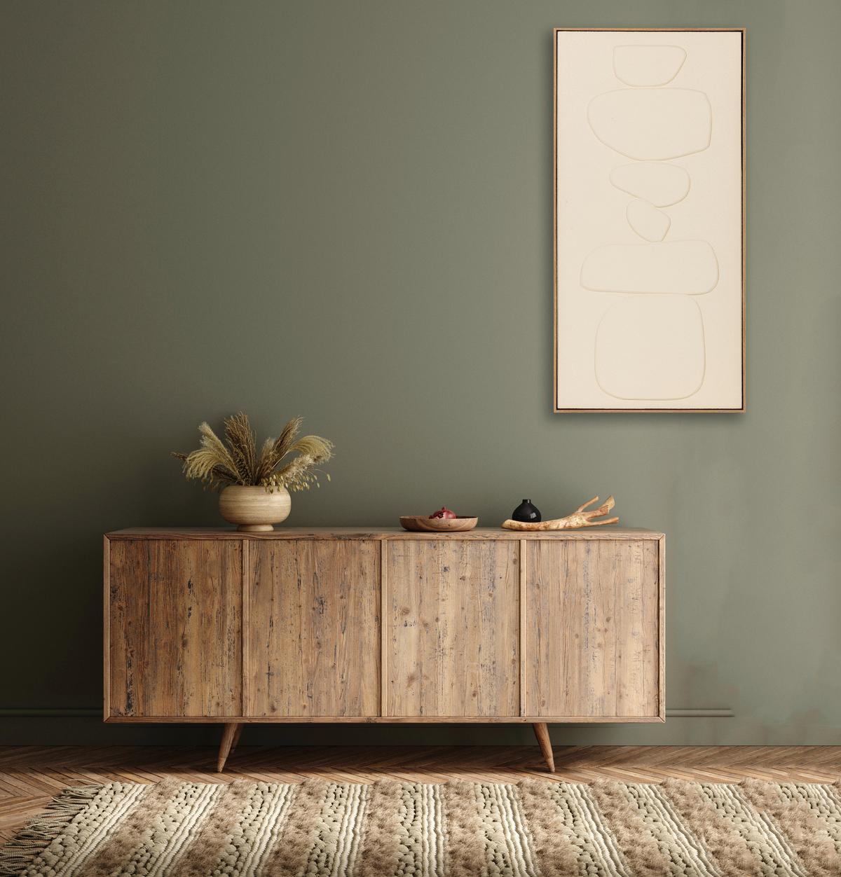 Slika Sa Ramom 60x120cm Petro - bež, Konvencionalno, drvo/tekstil (60/120/4,5cm) - Mömax