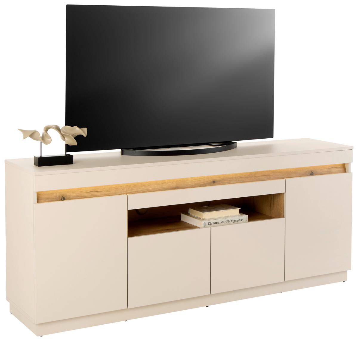 Tv Komoda Samu - kašmir/boje hrasta, Trend, drvni materijal/plastika (180/74/40cm) - Modern Living
