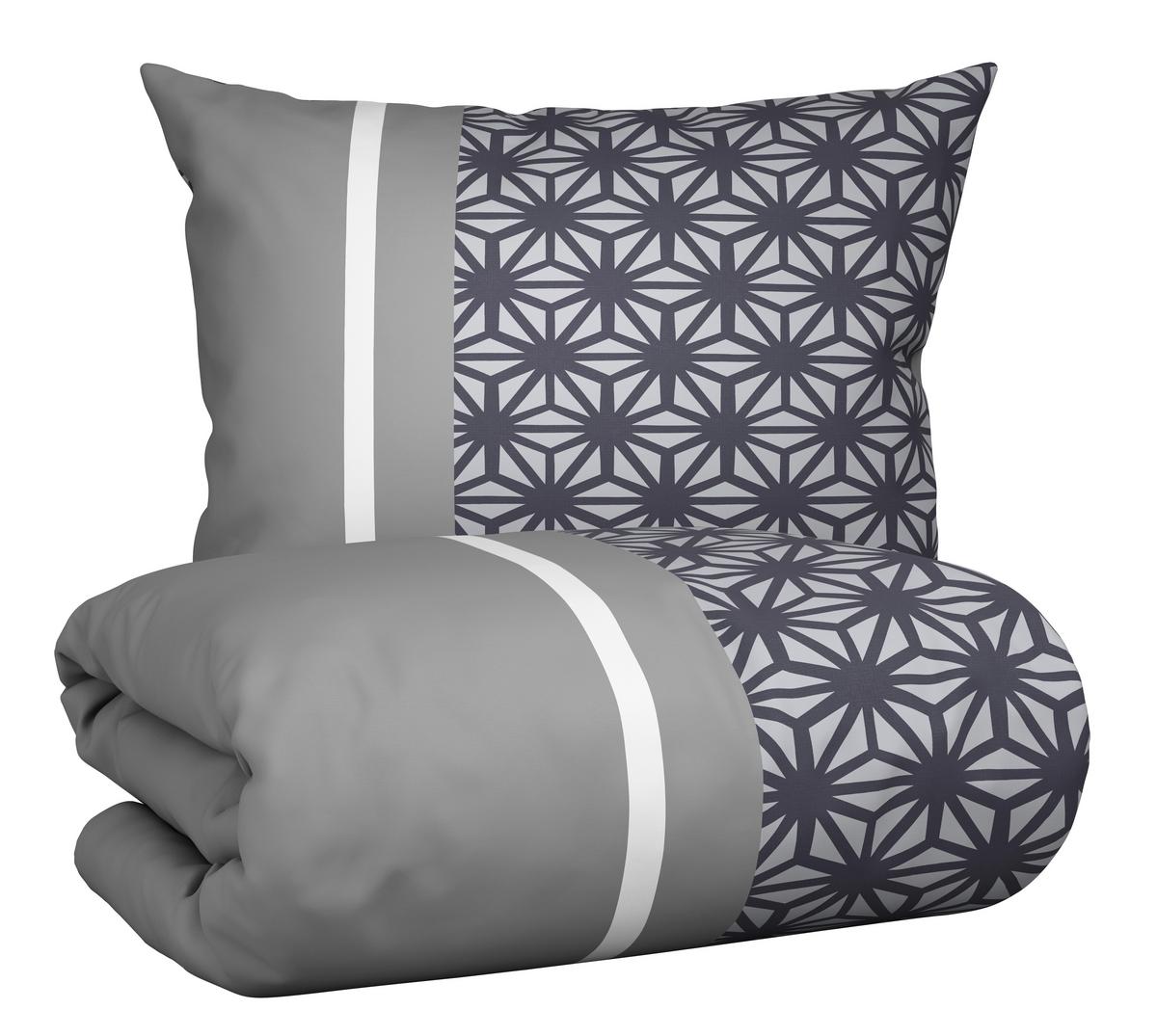 Ágyneműhuzat-garnitúra Sara - szürke, textil (140/200cm) - Best Price