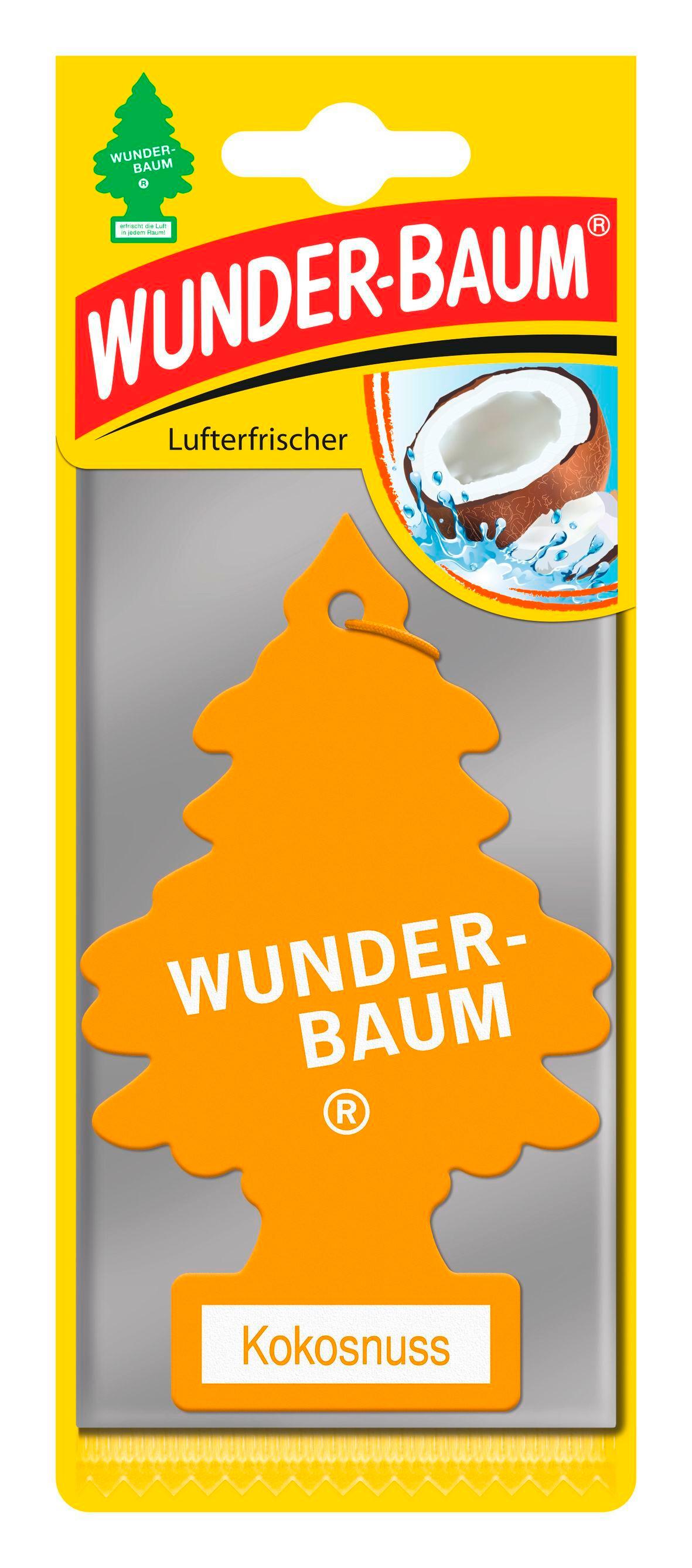 Autóillatosító Wunderbaum Kókusz - sárga, papír (7/19/0.3cm)