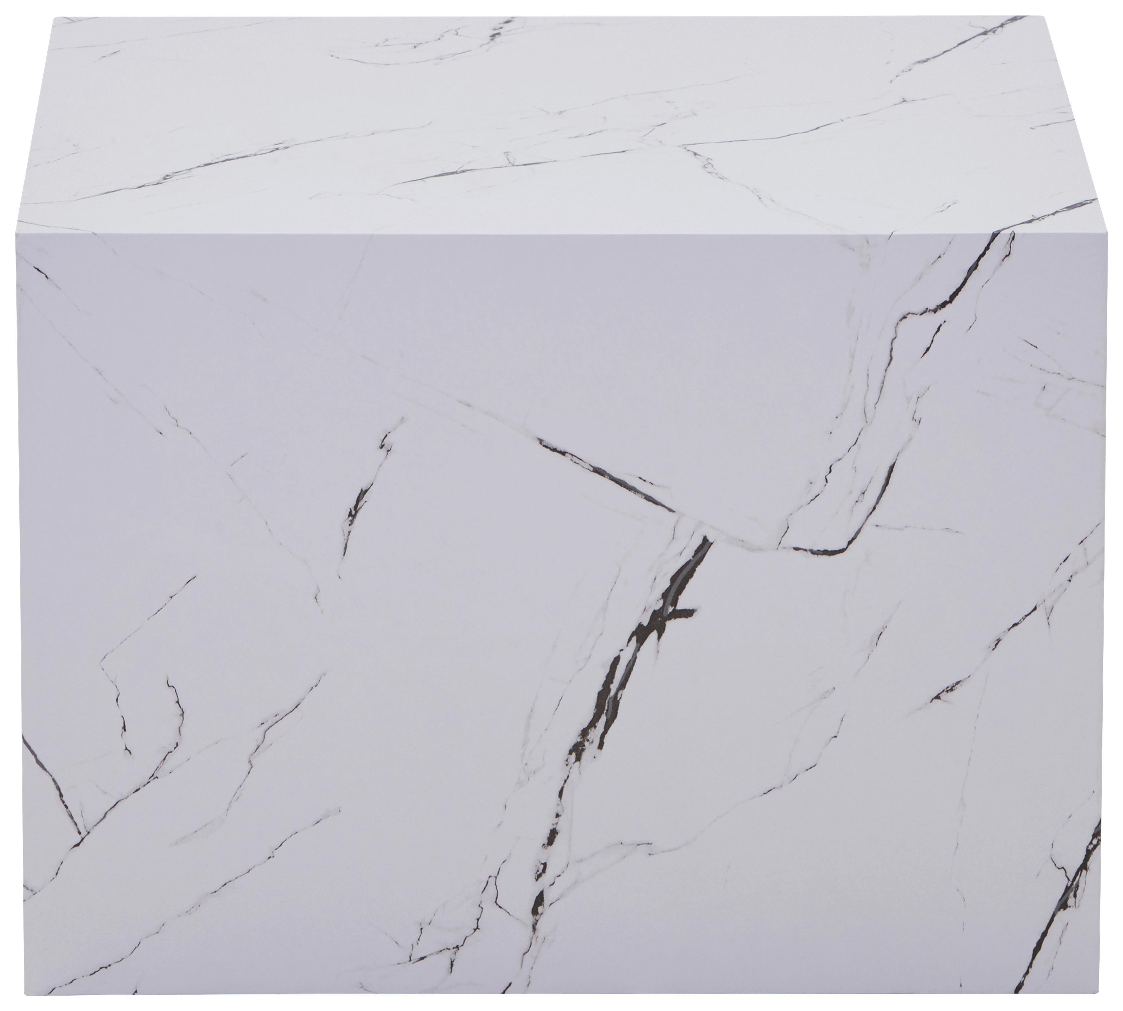 BEISTELLTISCH CUBOID 125 WEIß - Weiss, Design, Holzwerkstoff (55/55/40cm) - Kayoom