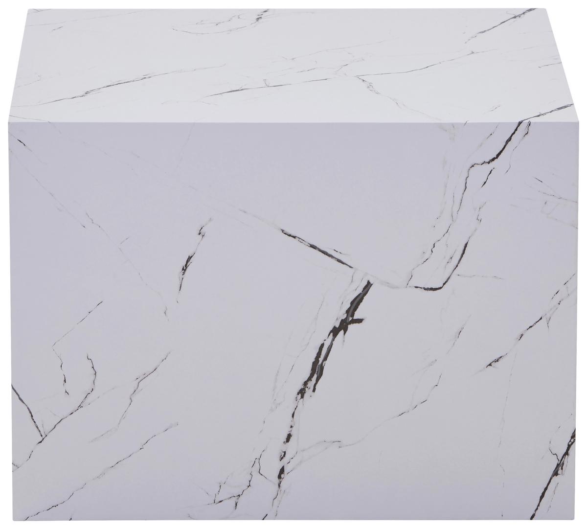 BEISTELLTISCH CUBOID 125 WEIß - Weiss, Design, Holzwerkstoff (55/55/40cm) - Kayoom