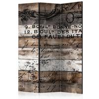 Paravan Old Vineyard, 3-Delni, Enostranski - svetlo rjava/bela, Basics, tekstil/les (135/172/3cm) - artgeist