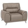 Fernsehsessel "Frisco" , sandfarben - Sandfarben/Chromfarben, MODERN, Textil/Metall (112/92/96cm) - MID.YOU