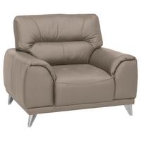 Fernsehsessel "Frisco" , sandfarben - Sandfarben/Chromfarben, MODERN, Textil/Metall (112/92/96cm) - MID.YOU