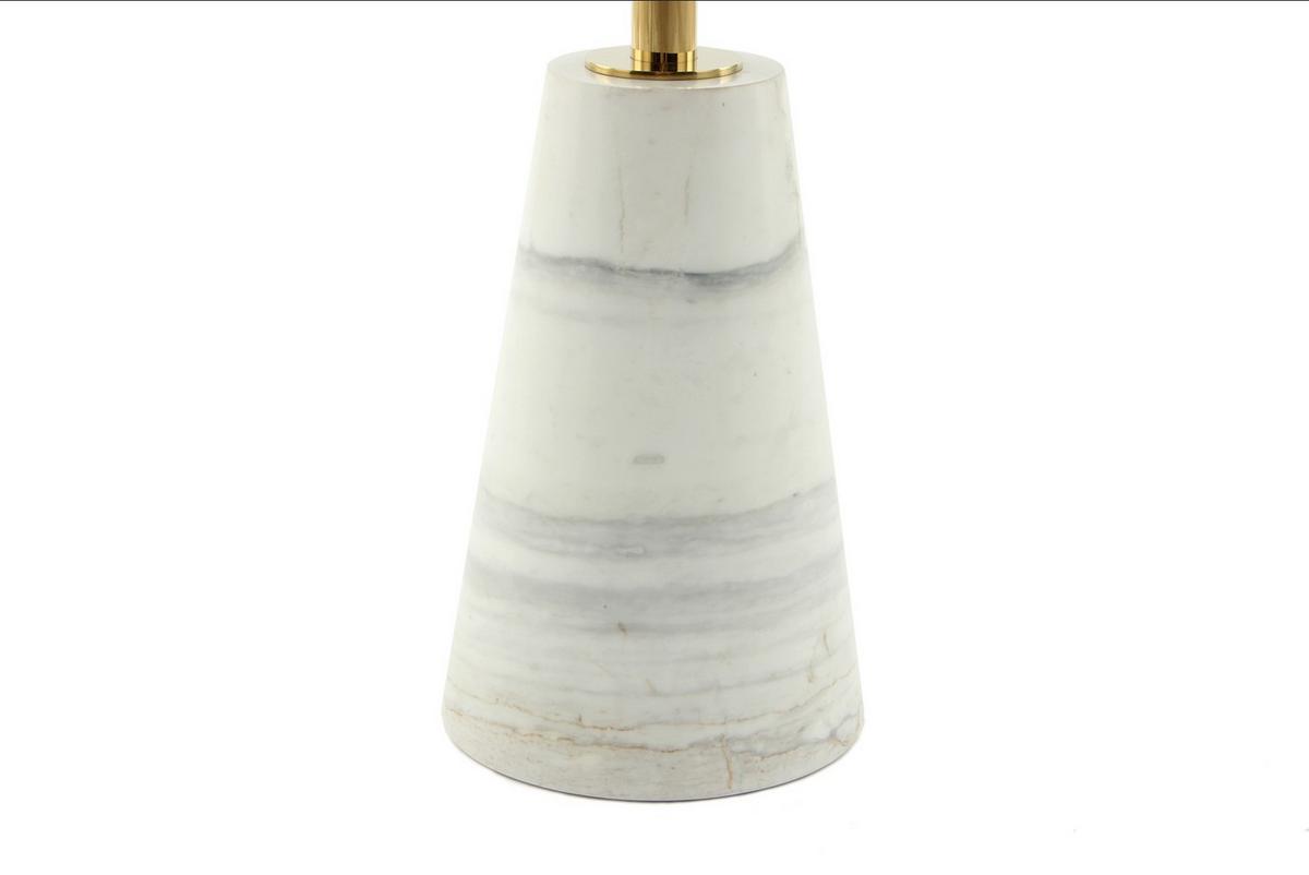 Beistelltisch Beistelltisch Oscar 300 Weiss - Weiss/Goldfarben, Design, Glas/Stein (40/53/40cm) - Kayoom