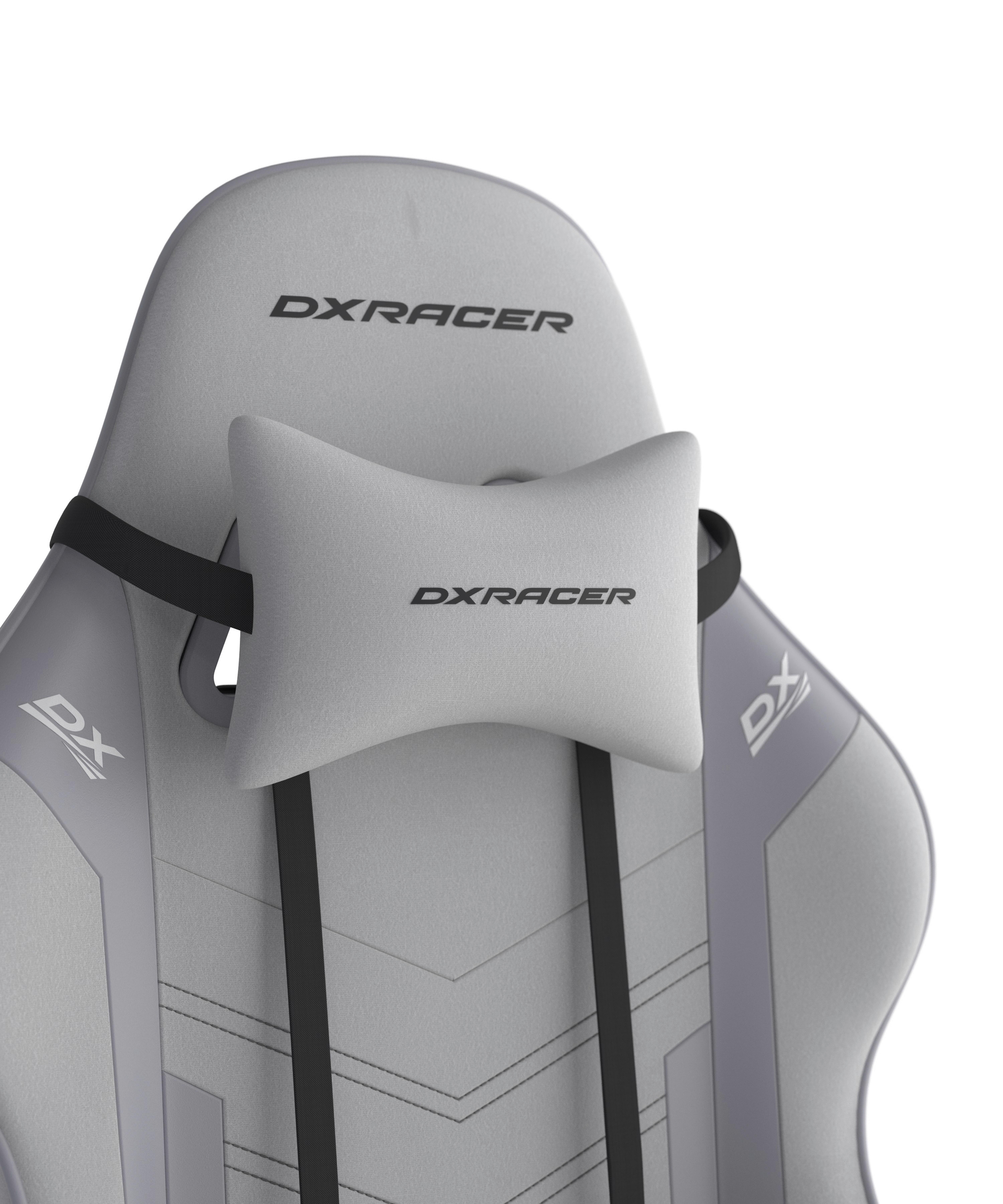 GAMINGSTOL PRINCE - vit/grå, Modern, textil/plast (67/126/67cm) - Dxracer