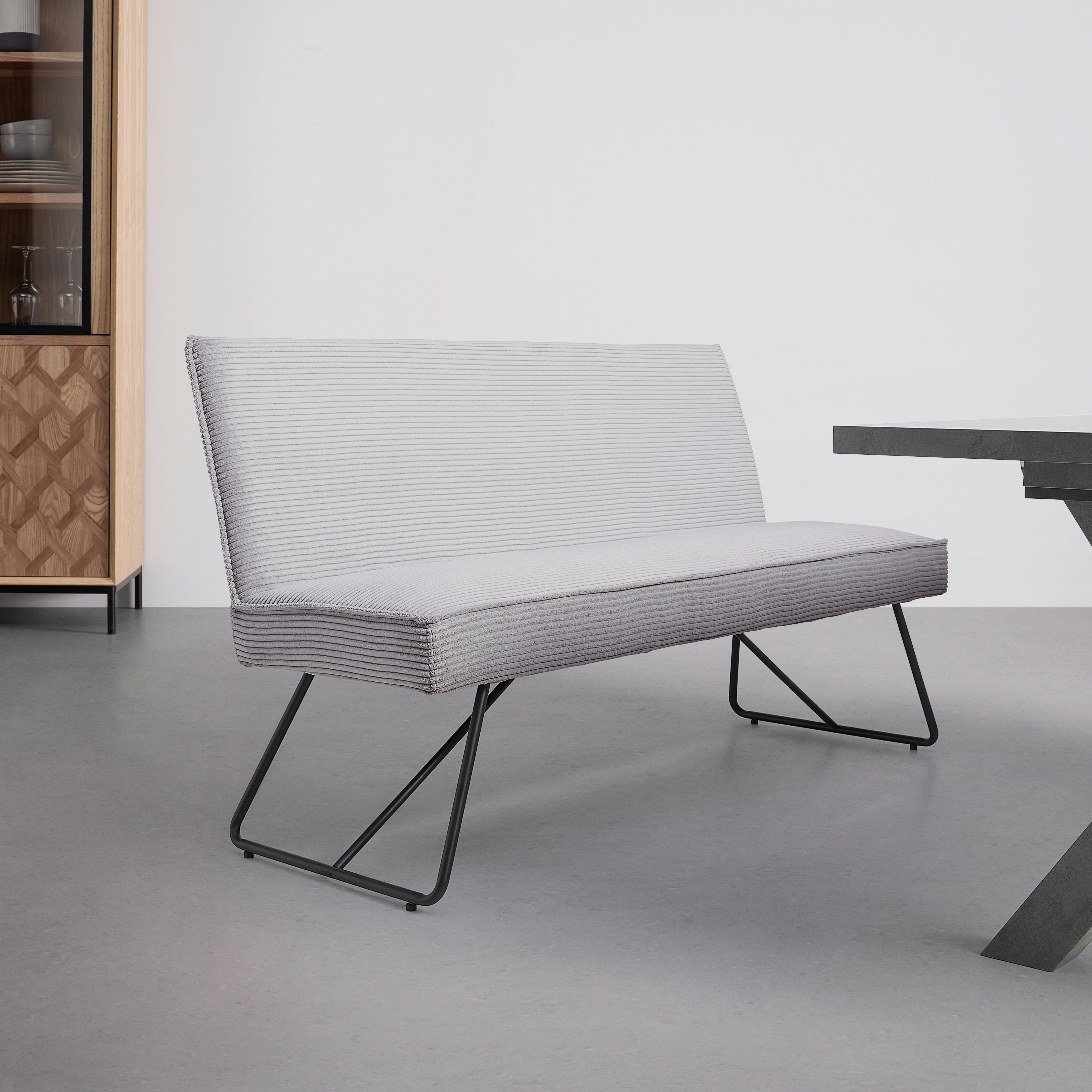 Ülőpad Cora - fekete/szürke, Modern, textil/fém - Mömax