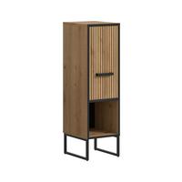 Midischrank Bagno Eiche Artisan/Schwarz - Schwarz/Eiche Artisan, Trend, Holzwerkstoff/Kunststoff (30/101/32cm) - MID.YOU