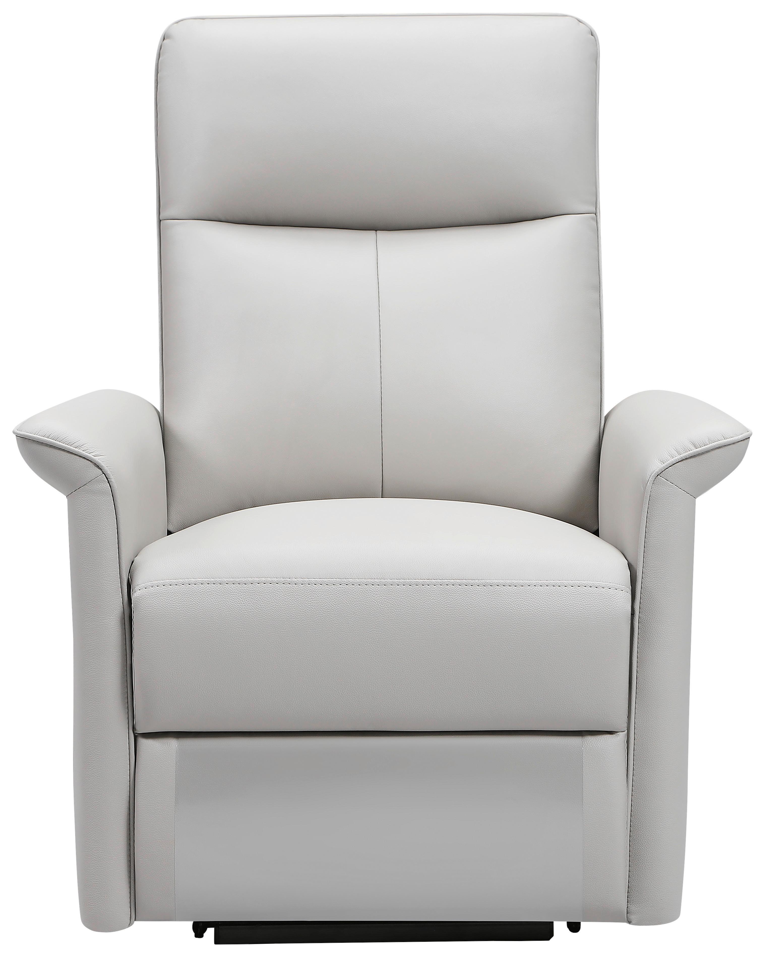 RELAXFÅTÖLJ CARLO - beige/svart, Klassisk, metall/läder (77/103/84cm) - Mömax