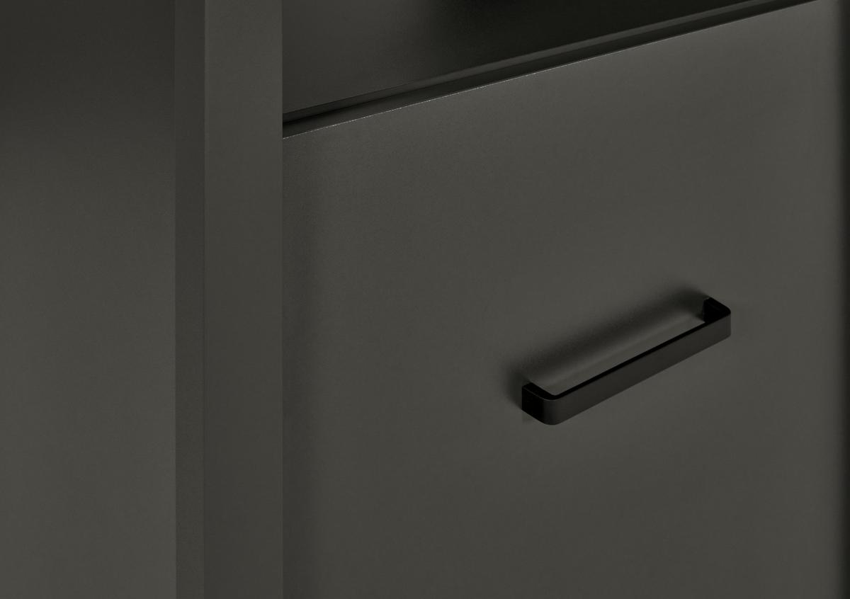 Geräteumbauschrank Venet Anthrazit/Artisan Eiche - Anthrazit/Schwarz, ROMANTIK / LANDHAUS, Holzwerkstoff/Metall (70/167/60cm) - Mömax