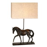 Asztali Lámpa Dl-Dorado-Tl - sötétbarna, Konventionell, textil/természetes anyagok (77/42/28cm) - Elstead Lighting
