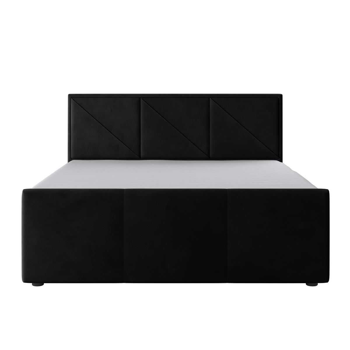 Boxspringbett Bologna ca. 180x200 cm Schwarz - Schwarz, MODERN, Karton/Holzwerkstoff (180/200cm) - MID.YOU