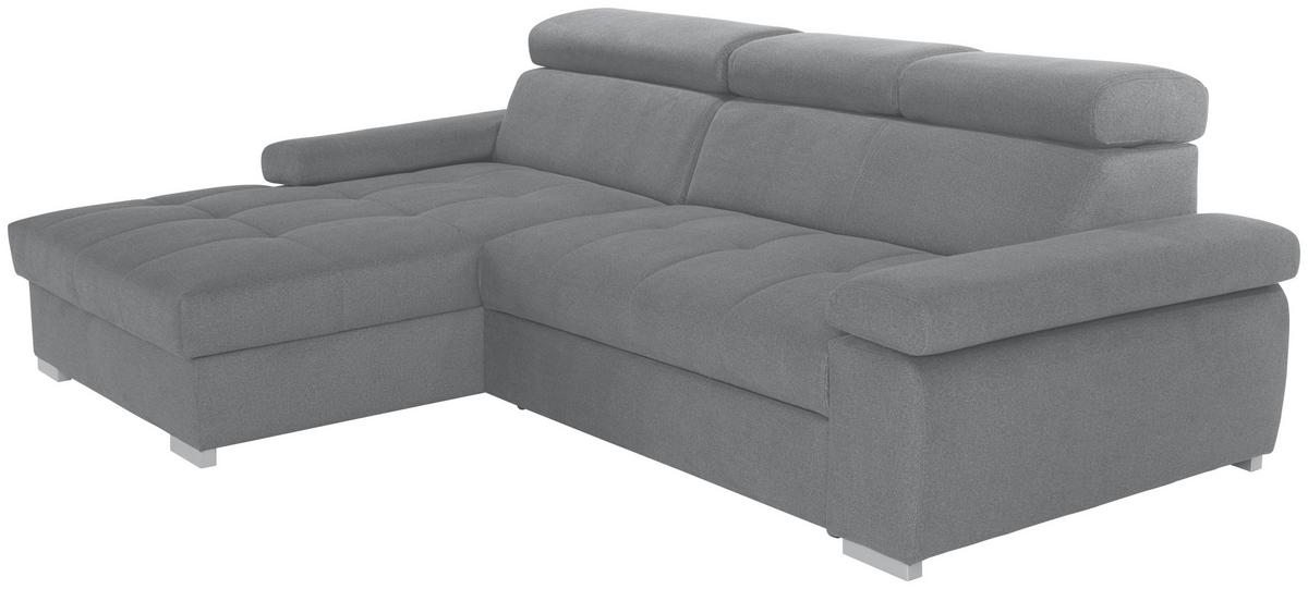 Kutna Garnitura Perry - siva/srebrne boje, Design, tekstil/drvo (183/292cm) - Modern Living