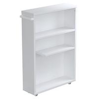 Midischrank Nilari - Weiss/Silberfarben, Trend, Holzwerkstoff/Kunststoff (20/61/45cm) - MID.YOU